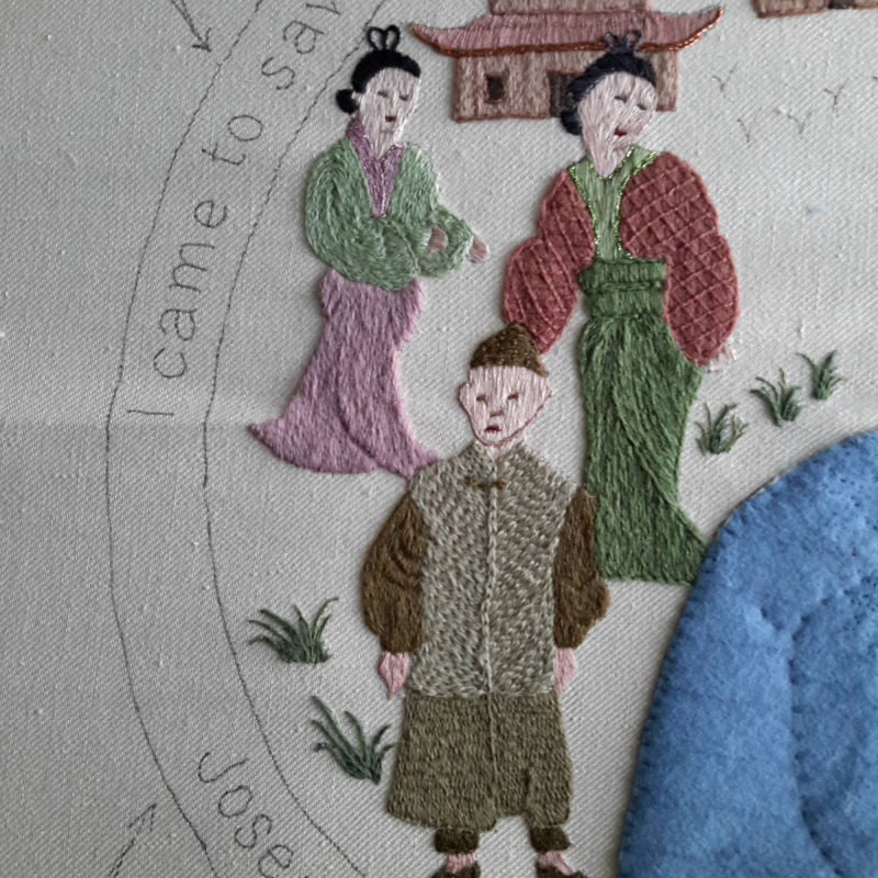 Joseph Russell Race went to China as a missionary, and although not a doctor tried also to meet the great need for medical treatment - stitched by Sally